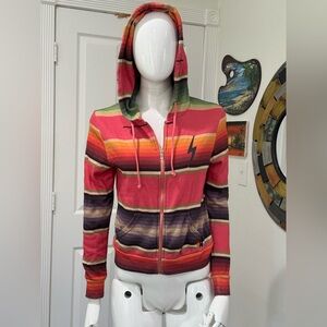 Aviator Nation Sunset Shades Striped Hoodie